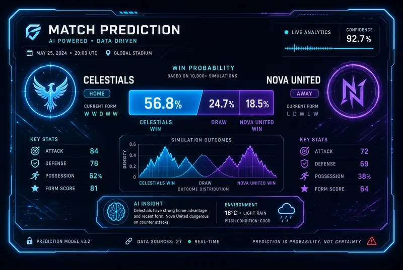 AI prediction engine visualising projected player performance